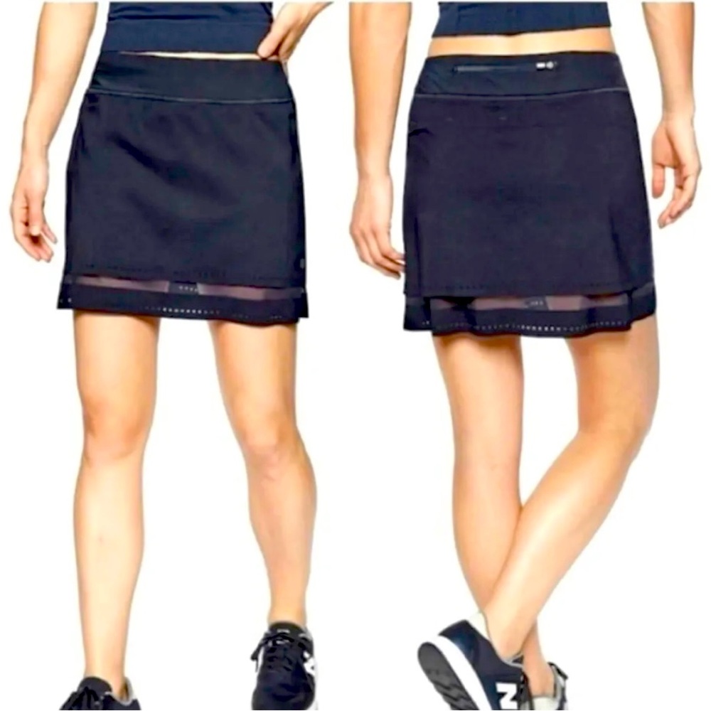 Athleta laser print skort in black size Large